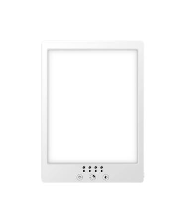 Light Therapy Lamp 10000 Lux UV-Free LED White Warm Light with Adjustable Brightness 4 Timer and 360 Rotatable Stand White