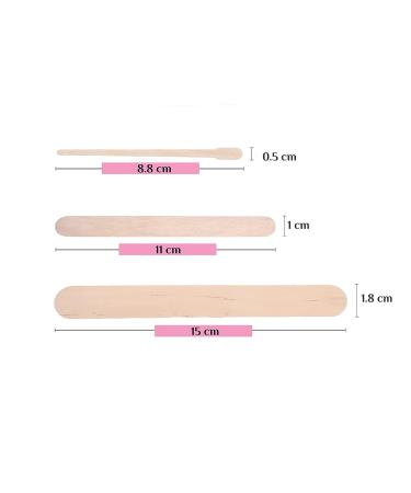 150 Wooden Waxing Spatulas - Small Applicators for Eyebrow & Body Hair Removal | Eco-Friendly Wax Sticks - Buy Online on SooperMarket.com