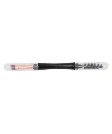 Double Ended Eyebrow Brush Portable Spiral Eyebrow Eyelash Brush Multipurpose Angled Brush with Dustproof Cover Easy to Use Mascara Brush Brow Brush for Beginners Makeup Lovers