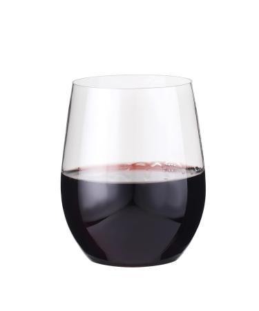 Reloger 32pcs 12oz Disposable Cups Plastic Champagne Flutes Recyclable Unbreakable Stemless Plastic Wine Glasses and BPA-Free