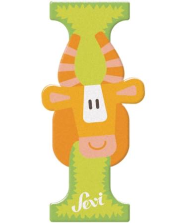 Sevi 83009 Tier Wood Letters - Impala Antelope | Educational Wooden Toys for Kids 3+ | Colorful Door Letters for Children's Rooms - Buy Online on SooperMarket.com