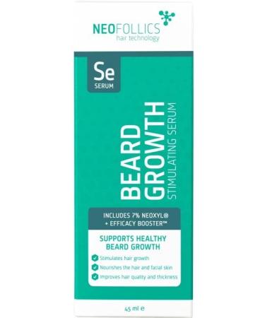 Neofollics Beard Growth Stimulant Serum - Scientifically Proven Natural Ingredients - 45ml - 1-2 Months Supply - Buy Online on SooperMarket.com