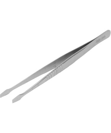 Flat Tweezers for PCB Soldering & Arc Welding | Alloyed Steel Long Handle Straight & Curved Design - Buy Online on SooperMarket.com