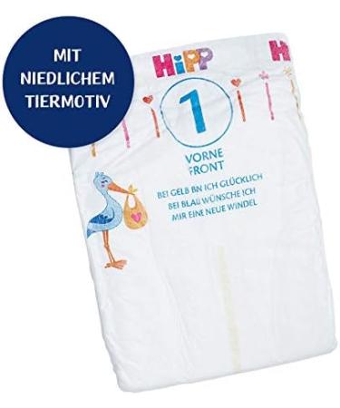Hipp Babysanft Newborn Diapers Size 1 - Pack of 3 (72 Pieces) | Best for Sensitive Skin - International Shipping Available - Buy Online on SooperMarket.com