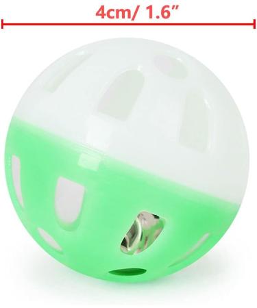 Voviggol 12 Pack Cat Toys - 4cm Bell Balls for Kittens & Cats | Durable Plastic Pet Toys - Buy Online on SooperMarket.com