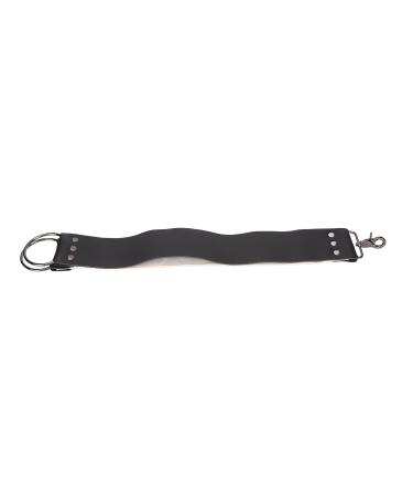 Premium Razor Leather String Strap - Elegant Black with Brass Anchor Hooks for Knife Sharpening - Buy Online on SooperMarket.com