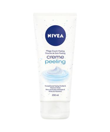 Nivea cream peeling (200 ml) nourishing body peeling with fine peeling particles and vitamin E body scrub for a smoothed and well -kept skin feeling 200 g (1 Pack)