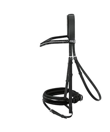 Passier bridle Apollo patent leather black with brass or stainless steel size: pony fittings: stainless steel stainless steel pony