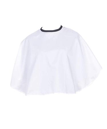 mollensiuer 1 Piece White Beautician Makeup Capes Short Hair Cape Makeover Bib Beauty Salon Styling Cape Makeup Artist Comb-Out Cape Beard Shaving Cape with Adjustable Hook and Loop Close