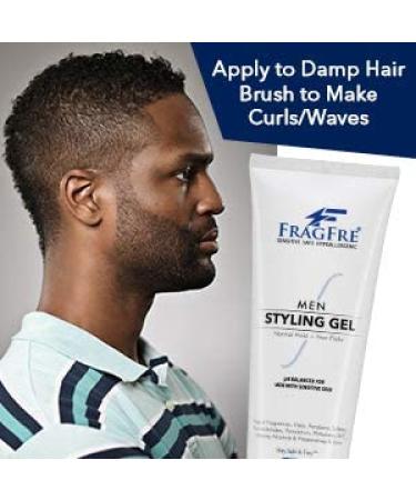 Fragrance-Free Men's Hair Styling Gel 8 oz - pH Balanced & Hypoallergenic for Sensitive Skin - Normal Hold for Hairstyles - Bumps Be Gone - 1 Pack - Buy Online on SooperMarket.com