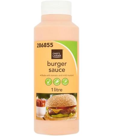 Burger Sauce Bundle with Chef's Larder Burger Sauce 1 Litre 2 Pack + Brightdale Kitchen Booklet - Buy Online on SooperMarket.com