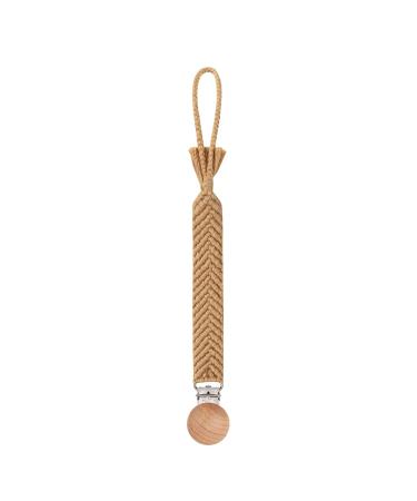 TIAN-K Vintage Simple Newborn Pacifier Chain | Cotton Tassel Teething Ring | Safe & Stylish Baby Essential - Buy Online on SooperMarket.com