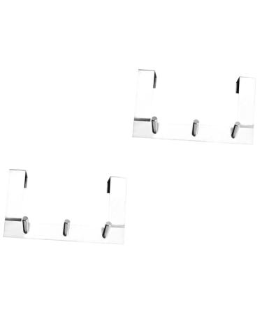 Cabilock 2pcs Over Door Towel Rack Metal Cloth Hooks Over The Door Hook Coat Hook Clothes Hook On The Door 21.3*12.4cmx2pcs As Shownx2pcs