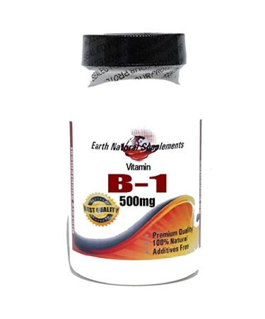B-1 Vitamin 500mg * 200 Capsules 100% Natural - by EarhNaturalSupplements