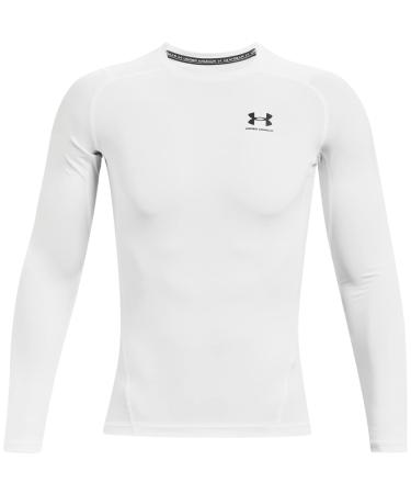 Under Armour Men's HeatGear Compression Long-Sleeve T-Shirt White (100)/Black Medium