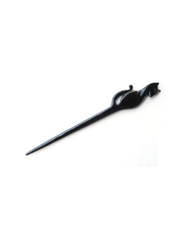 Marycrafts Black Buffalo Horn Hair Stick  Hair Accessories  Hair sticks for women Handmade 7.2