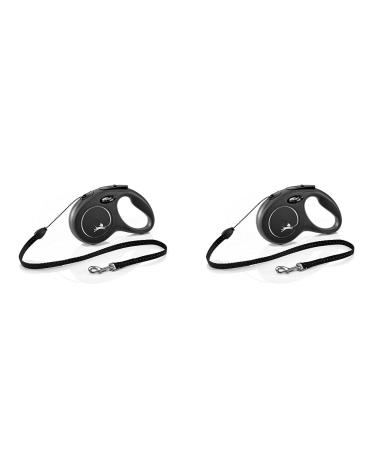 flexi New Classic S rope 5 m black for dogs up to 12 kg (pack of 2) black S (pack of 2)