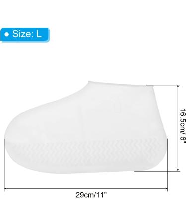 Foldable Waterproof Silicone Shoes Cover - Reusable Non-Slip Overshoes for Outdoor Rain and Snow - White, Size L - Buy Online on SooperMarket.com