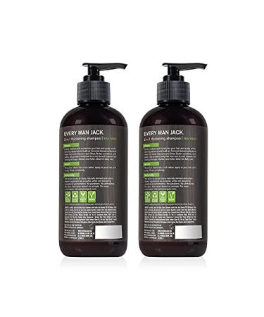 Every Man Jack Tea Tree Men's Thickening 2-in-1 Shampoo & Conditioner | Restore Thickness Cleanse & Condition | Naturally Derived Paraben & Dye Free - Shop Internationally - Buy Online on SooperMarket.com