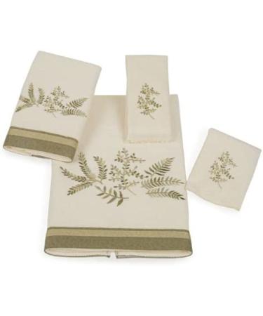 Avanti Linens Greenwood Fingertip Towel in Ivory - Soft and Luxurious Hand Towel - Buy Online on SooperMarket.com