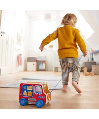 HABA 304317 Pulling Figure Fire Engine | Learning Toy for Toddlers 12+ Months | Animated Pulling Toy & Building Blocks - Buy Online on SooperMarket.com