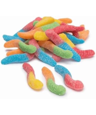 Warheads Lil' Worms (99g) | 5 Fruity Flavors - Lemon Orange Green Apple Black Cherry & Blue Raspberry | Lil' in Size. Huge on Flavor! | American Treats by Swiss+ - Buy Online on SooperMarket.com