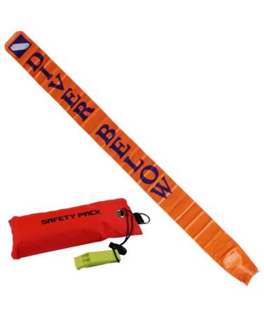 Scuba Choice 6' Surface Marker with Pouch and Whistle