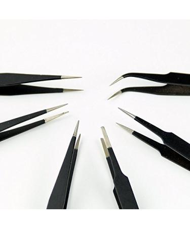Stainless Tweezers 6pcs Antistatic Precision Tweezer Tweezers BGA Set Beauty Instrument Hair Remover for Women One Size As Shown