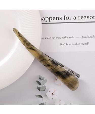 2pcs Large Duckbill Hair Clips for Women Girls - French Alligator Hair Barrettes in Black and Brown - Buy Online on SooperMarket.com