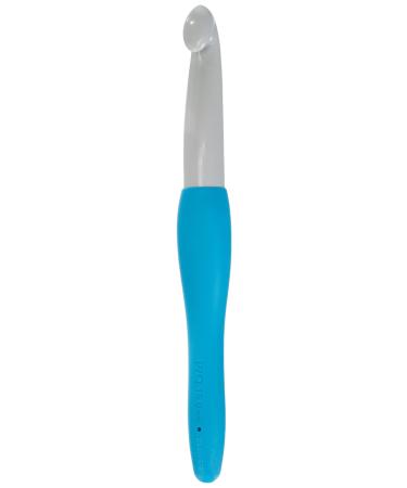 Clover Needlecraft Amour Crochet Hook: 15.00mm, 15 mm, Blue & White