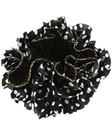 Set of 3 Double-Sided Polka Dot & Plain Frilly Ruffle Scrunchies/Garters - Buy Online on SooperMarket.com