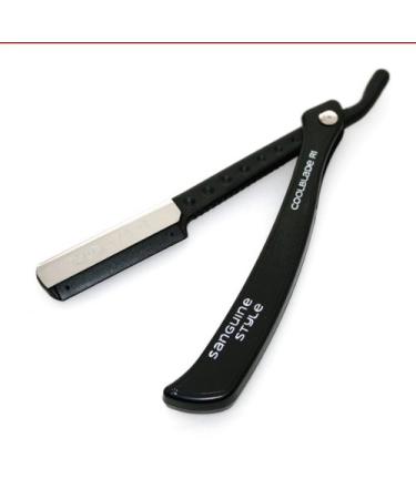 CoolBlade R1 Black Shaving Razor Set - Cut Throat Razor Wilkinson Blades & Sanguine Pouch | International Shipping Available - Buy Online on SooperMarket.com
