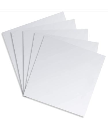 Flexible Shiny Metallic Sheets for Arts and Crafts (Silver 11.8 in 5 Pack)