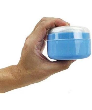 3.5'' Powder Puff Kit Container Dispenser Case | Portable Makeup Cosmetic Jar | Blue - Home & Travel - Buy Online on SooperMarket.com