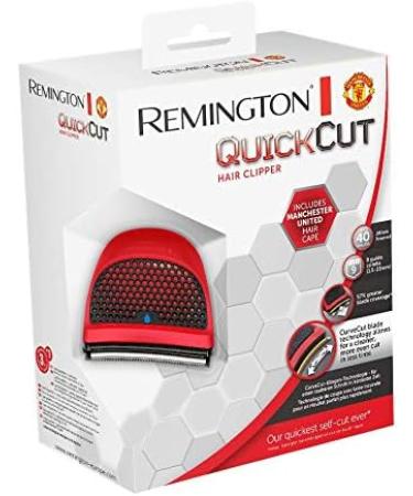 Remington Manchester United Quick Cut Hair Clippers with 9 Guide Combs for Trimming and Detailing with Barber Cape Black and Red - Buy Online on SooperMarket.com