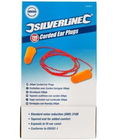 Buy Silverline 427674 Ear Plugs with Band - SNR 37 dB 200-Pack | Premium Noise Isolation | Fast International Shipping - Buy Online on SooperMarket.com