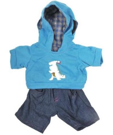 Cute Dinosaur Hoodie and Jeans Outfit for 16 inch Teddy Bear - Clothes Only - Buy Online on SooperMarket.com