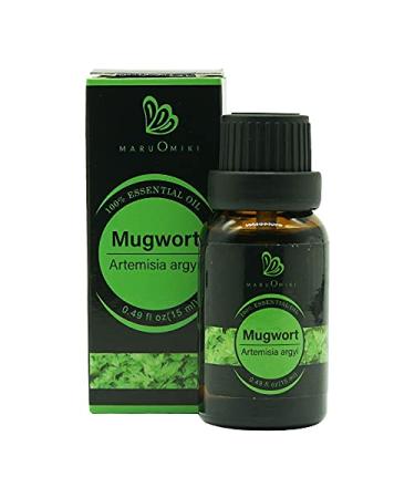 Mugwort Essential Oil 100% Pure-Undiluted Therapeutic Grade Great for Aromatherapy Foot Bath Moxibustion Guasha 15ml(0.49oz)
