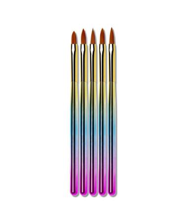 Professional 5-Piece Nail Art Pen Set - Multifunctional Portable Nail Liner and Dotting Brushes One Size Acrylic no gemstone