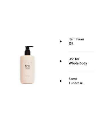 Lux Unfiltered N 16 Opulent Shower Oil in Tuberose - Hydrating Full Body Cleanser - Gluten Free, Cruelty Free, Vegan - For Men & Women - Buy Online on SooperMarket.com