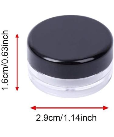 30 Pieces 5g Black Cosmetic Containers with Mini Spatula - Clear Sample Jars for Lotion Lip Balm & Cream | Perfect for Nail Accessories - Buy Online on SooperMarket.com