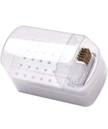 Beavorty Grinding head cleaning box 5 in 1 nail drill bit ceramic nail drill bit nail organizers and storage for nail tech nail charm organizer drill bit holder plastic Supplies Rack 2 in 1