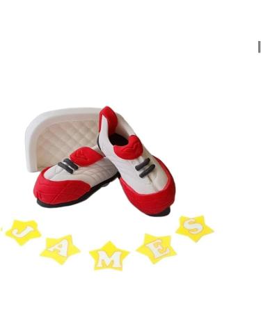 jncakes Red Football boots Cake Topper Party Decoration Personalised Custom Name Fabulous Edible Icing Great for Kids Boy Girl 10 Year Old Easy To Use Icing Professional - Buy Online on SooperMarket.com