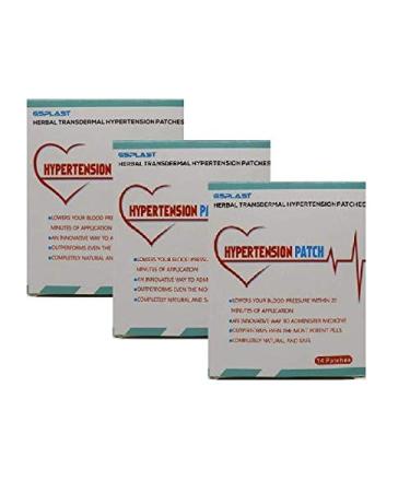 Herbal 100% Natural Lowering Blood Pressure Heat transdermal Patch for Hypertension (3 Boxes) 42 Patches