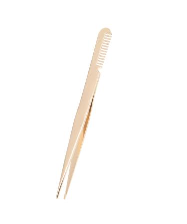 minkissy Eyelash Tweezers Lashing Tweezers Eyelash Applicator Eye Lash Tweezers with Comb Tweezers for Lash Extensions Lash Tool Metal Eyelash Clamp Tweezers Beauty Tools Beauty Accessories