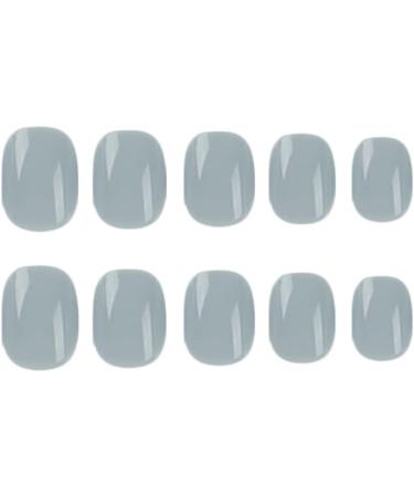 24pcs Short False Nails for Women | Stick on & Press on Nails | Removable Glue-on Fake Nails in Pee Green | Nail Art Accessories - Buy Online on SooperMarket.com