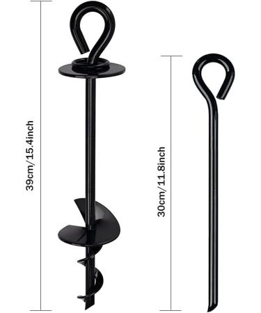 Heavy Duty Dog Tie Out Stake for Outdoor Use Strong Ground Anchor for Large Dogs Up to 150 lbs Perfect for Outdoor Dog Run Yard Camping Gear Beach Accessories Black - Buy Online on SooperMarket.com