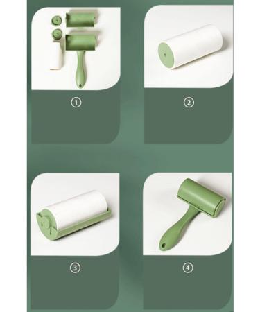 Solid Color Lint Roller for Clothes - 1 Handle & 6 Extra Sticky Refills - 360 Sheets Total - Best Pet Hair Remover Tool - Wh White - Buy Online on SooperMarket.com