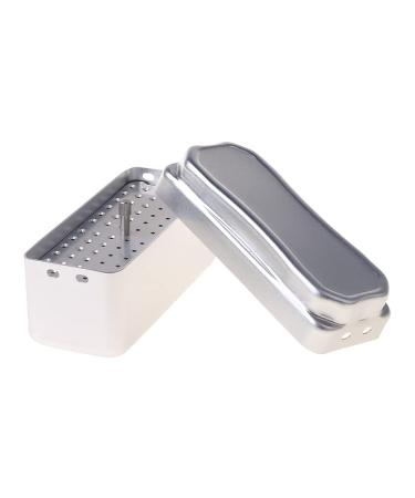 Klova Dental Bur Box 72-hole-aluminum-autoclave sterilization housing driller dental desinfection endo-filter holder box for oral care tools silver