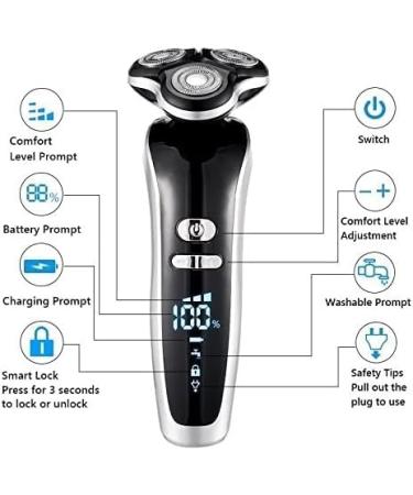 GeRRiT Electric Razor for Men | USB Rechargeable 4D Electric Shaver & Hair Clipper | Professional Hair Trimmer - Buy Online on SooperMarket.com